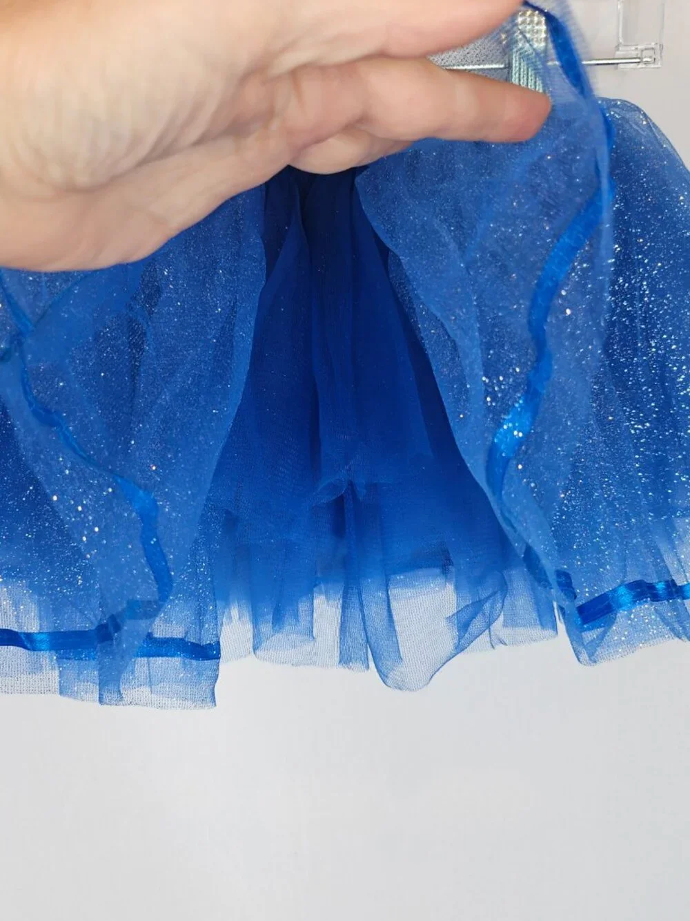 Blue Glitter Tutu Skirt | Halloween Princess Fairy Ballet | Kids Size Med/Lg